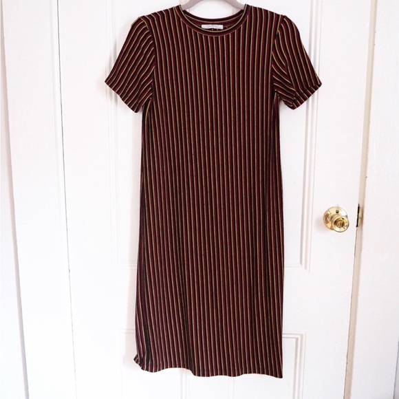 ZARA Ribbed T Shirt Midi Fall Dress - Picture 3 of 5